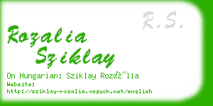 rozalia sziklay business card